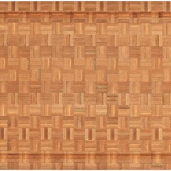 17" Reversible End Grain Bamboo Cutting Board Embedded Handles