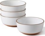 CeramicSoupBowls,WhiteCerealBowlsforKitchen,24OzDeepBowlSetforDessert,Salad,Pasta,IceCream,Oatmeal,Setof4
