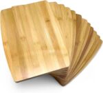 Bulk Round Plain Bamboo Cutting Board (Set of 12) | Use For Customized, Personalized Engraving | Wholesale Premium Blank Bamboo Board (Rectangular 12" X 9")