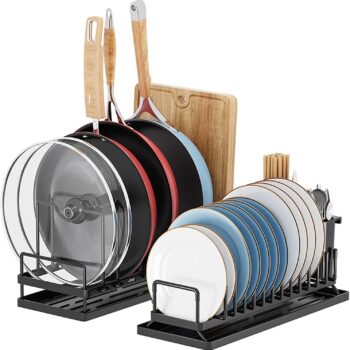 BowlRackAndPotRackSet,MultifunctionalDrainRack,AdjustablePotAndBowlStorageRack,KitchenShellStorageRack,BowlDishPotChoppingBoardStorageRack