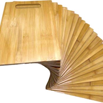 Bulk Plain Bamboo Cutting Board (Set of 24) | For Customized, Personalized Engraving Purpose | Wholesale Premium Blank Bamboo Board (Rectangular 12" X 9")