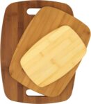 Bamboo Cutting Board 3-Pack, Eco-Friendly Knife-Friendly Boards, 6x9-Inch, 9x12-Inch, 11x15-Inch, Durable and Moisture Resistant, Perfect for Food Prep and Serving
