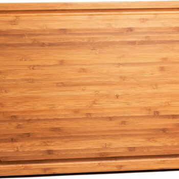 Bamboo Cutting Boards for Kitchen, Extra Thick Wood Butcher Block, Heavy Duty Wooden Chopping Block, Charcuterie Boards & Cheese Platter, 14"x10"x0.9"